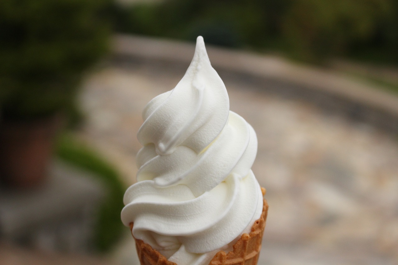 Soft-serve Vanilla Icecream Cone